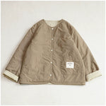 Japanese Retro Round Neck Loose Cotton Jacket