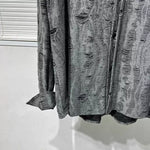 Ripped Loose Vintage Raw-edge Shirt