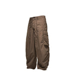 Fine Check Loose Workwear Wide-leg Pants