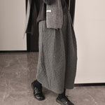 Thickened and Fleece-lined High-waisted Loose Wide-leg Pants