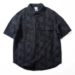 Jacquard Loose Casual Short-sleeved Shirt
