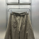 Loose-fitting Curved Elastic Waist Casual Pants