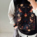 ã€�Nightingaleã€‘Round Neck Pullover Patch Loose Vest
