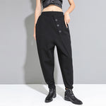 High-waisted Spliced casual Harem Pants