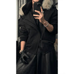 Detachable Hooded Warm Fur Collar Coat