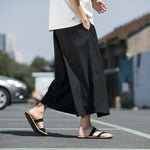 Fake Two-piece Thin Strappy Loose Pleated Pants