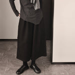 Thickened and Fleece-lined High-waisted Loose Wide-leg Pants
