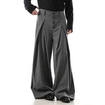 American Striped Wide-leg Casual Suit Pants