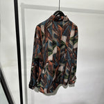 Retro Geometric Print Loose Long-sleeved Shirt