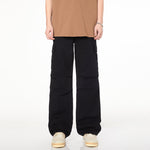 American Loose Straight Drape Wide Leg Large Pocket Casual Pants