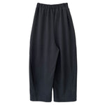 High-waisted Elasticated Casual Straight Trousers