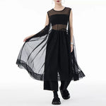 Sleeveless Mesh Sheer Loose Flowy Dress