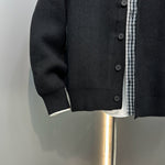 Casual Patchwork Fake Two-piece Knitted Cardigan