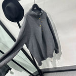Vintage Turtleneck Button Loose Sweater
