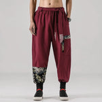 Linen And Cotton Casual Embroidered Bloomers