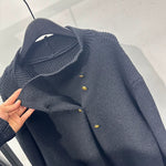 Vintage Turtleneck Button Loose Sweater