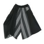 Striped Irregular Wide-leg Pants