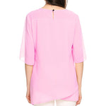 Womens Casual Scoop Neck Loose Top 3/4 Sleeve Chiffon Blouse Shirt Tops - Zeagoo (Us Only)