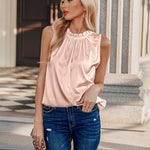 Womens Tank Tops Dressy Casual Mock Neck Sleeveless Blouses Fashion Shirts for Work - Zeagoo (Us Only)