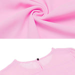 Womens Casual Scoop Neck Loose Top 3/4 Sleeve Chiffon Blouse Shirt Tops - Zeagoo (Us Only)