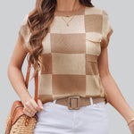 Zeagoo Sleeveless Cape Sleeve Knit Ribbed Tank Tops