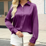 Zeagoo Business Casual Satin Long Sleeve Shirts for Women Elegant Office Work Dressy 2026 | Under $40