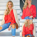 Women's Frill Mock Neck Blouse Long Sleeve Ruffle Shirt Top Elegant Office Tops S-XXL - Zeagoo (Us Only)