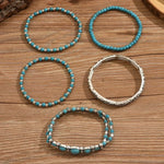 Verónica - Turquoise beaded bracelet set