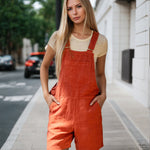 Zeagoo Women's Bib-Style Side Pocket Overalls Jumpsuit