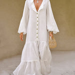 Zeagoo Women's Breezy Flared Sleeve Cotton Maxi Dress