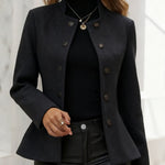 Zeagoo Business Casual Double Breasted Suede Blazer