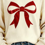 Zeagoo Casual Cute Bow Design Knit Hoodie
