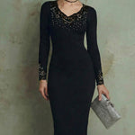 Zeagoo Elegant Lace Details Knit Midi Dress for Women Casual Elegant Summer 2026 Work Brunch