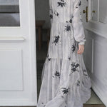 Zeagoo Elegant Esthetic Plant Pattern Maxi Dress for Women Casual Beach Vacation Summer 2026
