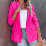 Zeagoo Women's Casual Lapel Slim Pocket Cardigan Blazer
