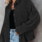 Zeagoo Zeagoo Women's Corduroy Shirts Long Sleeve Oversized Causal Button Down Blouses Tops with Pockets