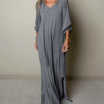 Zeagoo Women's Casual Classic Long Sleeve V-neck Maxi Dress