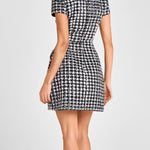 Zeagoo Elegant Houndstooth Short Sleeve Dress for Women Casual Summer Vacation 2026