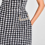 Zeagoo Elegant Houndstooth Short Sleeve Dress for Women Casual Summer Vacation 2026