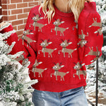 Zeagoo Women's Adorable Reindeer Pattern Knit Cardigan