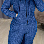 Zeagoo Athleisure Hooded Jacket Wide Leg Pants Set