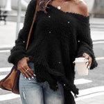 Zeagoo Boho Ultra-Soft Fuzzy Fringe Top