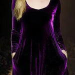 Zeagoo Women's Casual Loose Fit Velvet Maxi Dress
