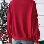 Zeagoo Casual Cute Bow Tie Sweatshirt