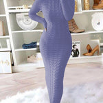 Zeagoo Women's Cable Knit Long Sleeves Knit Dress