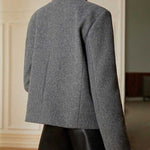 Zeagoo Casual Collarless Designer Short Coat