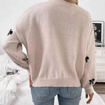 Zeagoo Cute Bow Tie Knitted Pullover Sweater
