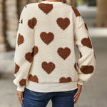 Zeagoo Cute Fleece Heart-Shaped Sweatshirt