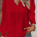 Zeagoo Women's Cute Lace Patchwork Long Sleeve Blouse for Women Elegant Date Night Party 2026 | Under $40