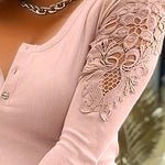 Zeagoo Elegant Lace Patchwork Slim Fit Knit Top for Women Elegant Date Night Party 2026 | Under $40